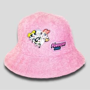 Cartoon Network NEW Limited Edition Rare Fuzzy Powerpuff Bucket Hat Pink
